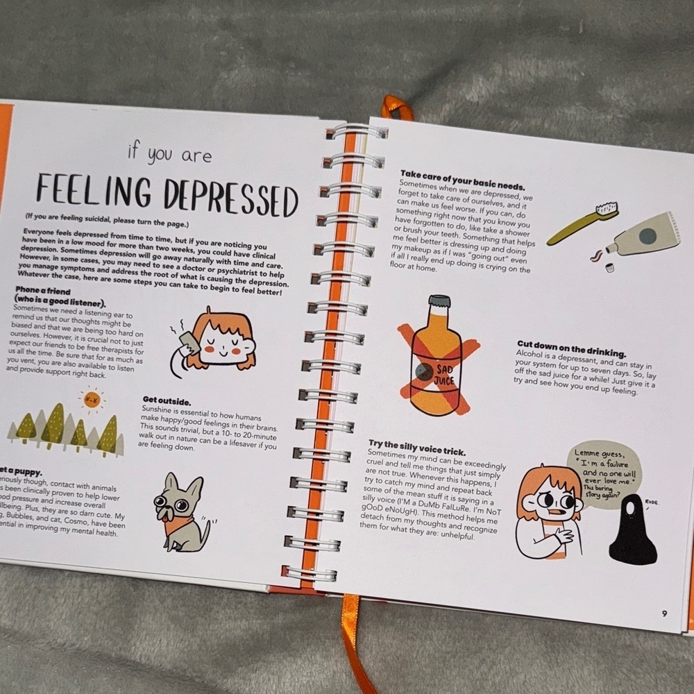 Creative Mental Health Workbook - White and Orange - Picture 5 of 7